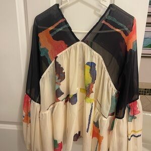 Colorful Women's V-Neck Top